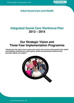 Integrated Social Care Workforce Plan 2012 2015 - Barnet Council