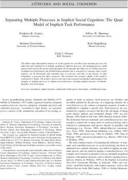 ATTITUDES AND SOCIAL COGNITION - Separating Multiple Processes in Implicit Social Cognition: The Quad Model of Implicit Task Performance