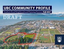 UBC COMMUNITY PROFILE - Stadium Road Neighbourhood Planning Process | Fall 2017 - Campus and Community Planning (UBC)