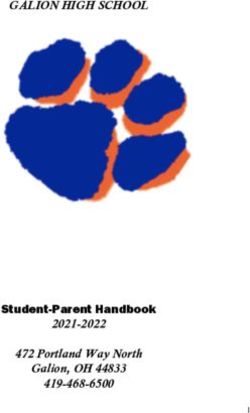 GALION HIGH SCHOOL - Student-Parent Handbook 2021-2022 472 Portland Way North Galion, OH 44833