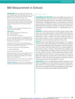 BMI Measurement in Schools
