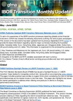 GFMA, ASIFMA, AFME, SIFMA - May - June 2020 - June 2020 GFMA, ASIFMA, AFME, SIFMA Global