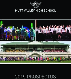 2019 PROSPECTUS - HUTT VALLEY HIGH SCHOOL