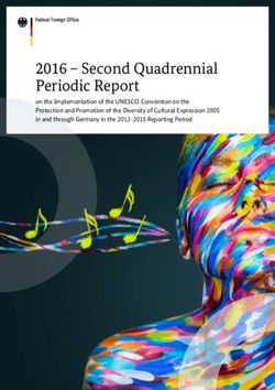 2016 Second Quadrennial Periodic Report - on the Implementation of the UNESCO Convention on the Protection and Promotion of the Diversity of ...
