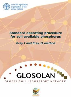 GLOSOLAN - Standard operating procedure for soil available phosphorus Bray I and Bray II method - Food and Agriculture Organization of the ...