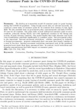 Consumer Panic in the COVID-19 Pandemic - School of ...