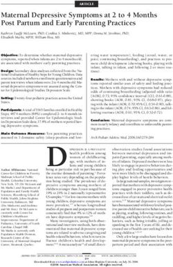 Maternal Depressive Symptoms at 2 to 4 Months Post Partum and Early Parenting Practices