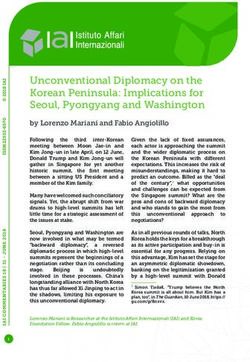 Unconventional Diplomacy On The Korean Peninsula: Implications For ...