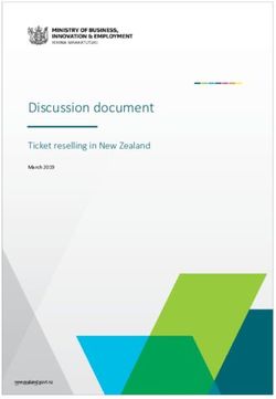 Discussion document Ticket reselling in New Zealand - March 2019 - MBIE