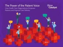 The Power of the Patient Voice - How Health Care Organizations Empower Patients and Improve Care Delivery - NEJM