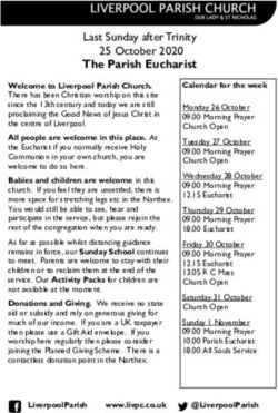 The Parish Eucharist Last Sunday after Trinity 25 October 2020
