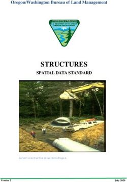 STRUCTURES SPATIAL DATA STANDARD - Oregon/Washington Bureau of Land Management - Culvert construction in western Oregon - Bureau of Land ...