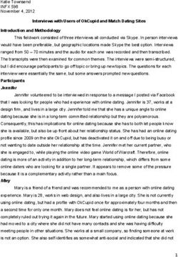 INTERVIEWS WITH USERS OF OKCUPID AND MATCH DATING SITES