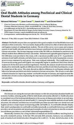 Oral Health Attitudes among Preclinical and Clinical Dental Students in Germany - MDPI