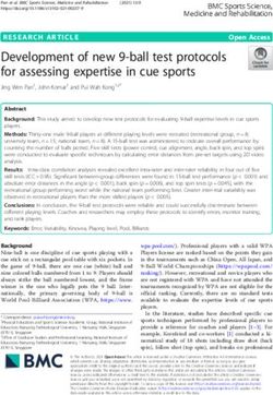 Development of new 9-ball test protocols for assessing expertise in cue sports - BMC Sports Science, Medicine and ...