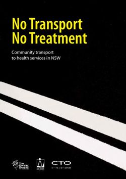 No Transport No Treatment - Community transport to health services in NSW - Cancer ...