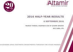 2016 HALF-YEAR RESULTS - 6 SEPTEMBER 2016 ACCESSING APAX PARTNERS INVESTMENTS THROUGH THE STOCK MARKET
