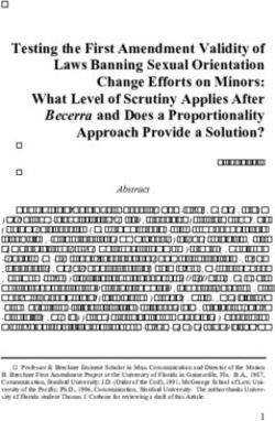 Testing the First Amendment Validity of Laws Banning Sexual Orientation Change Efforts on Minors: What Level of Scrutiny Applies After Becerra and ...