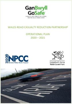 WALES ROAD CASUALTY REDUCTION PARTNERSHIP OPERATIONAL PLAN 2020 2021