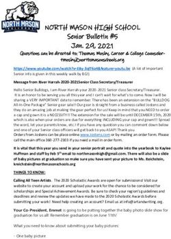 NORTH MASON HIGH SCHOOL - Senior Bulletin #5 Jan. 29, 2021 - North Mason School District