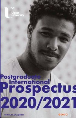 Postgraduate International Prospectus 2020/2021 - Ulster University
