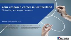 Your research career in Switzerland - EU-funding and support services - Euraxess