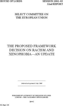 THE PROPOSED FRAMEWORK DECISION ON RACISM AND XENOPHOBIA-AN UPDATE