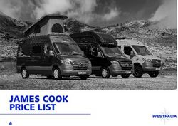 JAMES COOK PRICE LIST - Westfalia Mobil