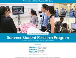 Summer Student Research Program - Hawaii Pacific Health