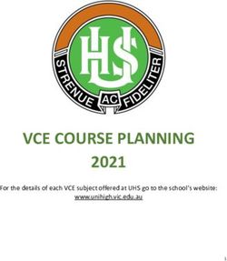 VCE COURSE PLANNING 2021 - THE HIG