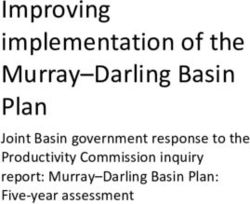 Improving implementation of the Murray-Darling Basin Plan - Joint Basin government response to the Productivity Commission inquiry report: ...