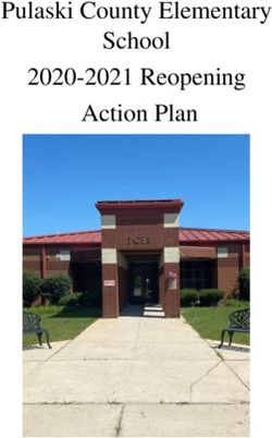 Pulaski County Elementary School 2020-2021 Reopening Action Plan