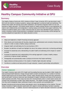 Healthy Campus Community Initiative at SFU