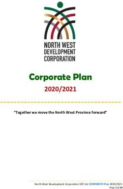 Corporate Plan 2020/2021 - "Together we move the North West Province forward" - NWDC