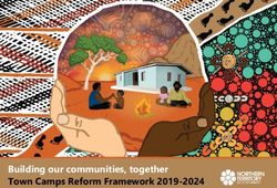 Building our communities, together Town Camps Reform Framework 2019-2024 - Department of Local ...