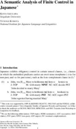 A Semantic Analysis of Finite Control in Japanese * - Stanford ...