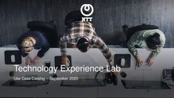 Technology Experience Lab - Use Case Catalog - September 2020 - e-shelter