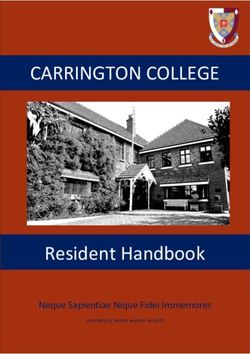 CARRINGTON COLLEGE - Resident Handbook Neque Sapientiae Nique Fidei Immemores Unmindful of neither wisdom nor faith - University of ...
