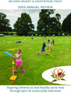 2020 ANNUAL REVIEW - Inspiring children to lead healthy active lives through sport & countryside education - Belvoir Cricket ...