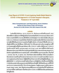 Case Report of COVID-19 and Applying Health Belief Model to COVID-19 Management in A Private Hospital in Bangkok