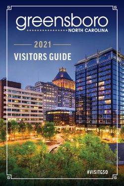 VISITORS GUIDE - #VISITGSO - Greensboro Convention and Visitors Bureau