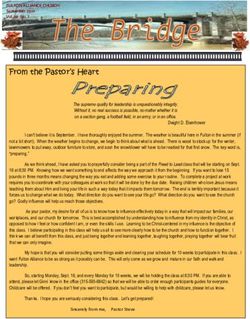 From the Pastor's Heart - Fulton Alliance Church