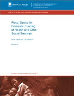 Fiscal Space for Domestic Funding of Health and Other Social Services