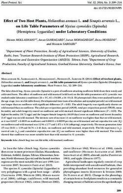 On Life Table Parameters of Nysius cymoides (Spinola) (Hemiptera: Lygaeidae) under Laboratory Conditions - Agricultural Journals