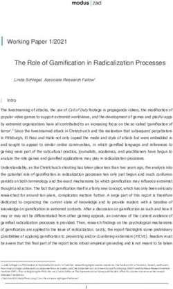 The Role of Gamification in Radicalization Processes - modus | zad