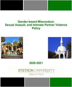 Gender-based Misconduct, Sexual Assault, and Intimate Partner Violence Policy 2020-2021