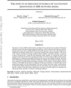 THE EFFECTS OF IMITATION DYNAMICS ON VACCINATION BEHAVIOURS IN SIR-NETWORK MODEL