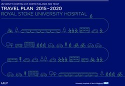 TRAVEL PLAN 2015 -2020 ROYAL STOKE UNIVERSITY HOSPITAL - UNIVERSITY HOSPITALS OF NORTH MIDLANDS NHS TRUST - UHNM