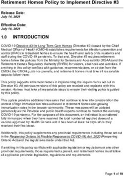 Retirement Homes Policy to Implement Directive #3