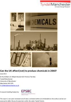 Can the UK afford (not) to produce chemicals in 2050?